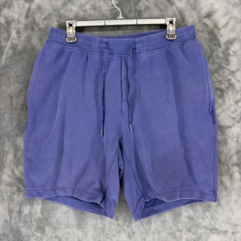 Lululemon Shorts Mens L City Sweat Short 9 Blue Purple LM7AXWS EUC